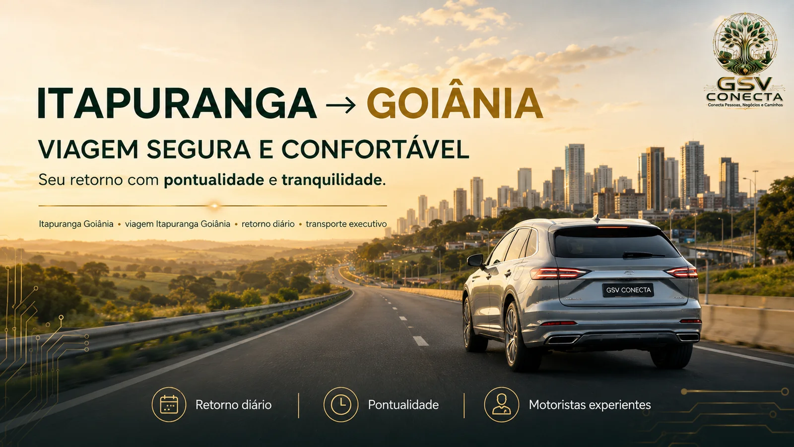 Retorno seguro e confortável de Itapuranga para Goiânia - Itapuranga Goiânia, viagem Itapuranga Goiânia, retorno Itapuranga Goiânia