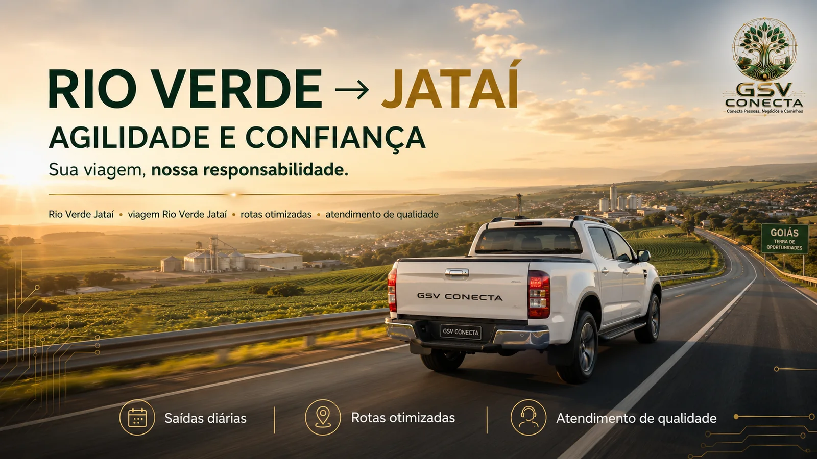 Agilidade e confiança de Rio Verde para Jataí - Rio Verde Jataí, viagem Rio Verde Jataí, lotação Rio Verde Jataí