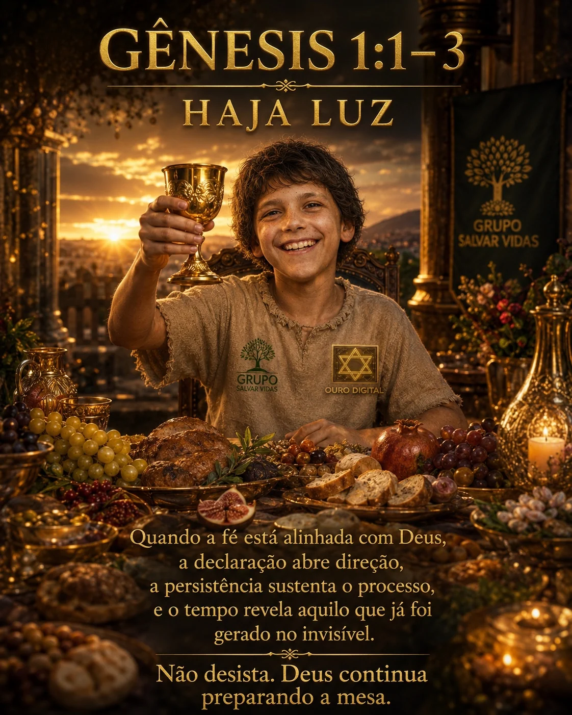 Gênesis 1 Haja Luz Gold IG e Grupo Salvar Vidas