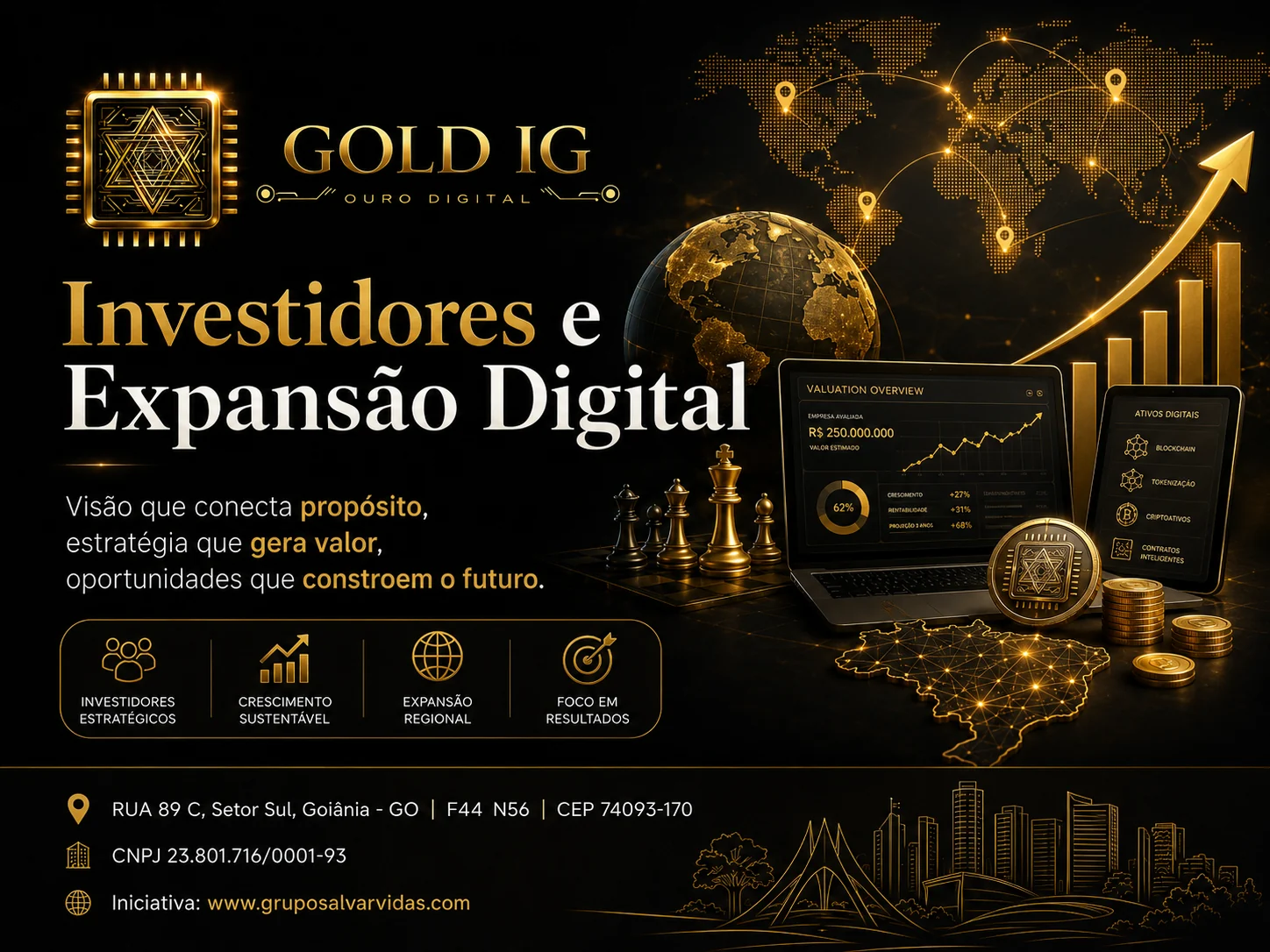 Investidores e expansão digital Gold IG